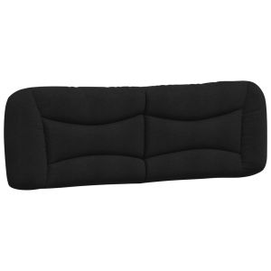 vidaXL cabecero de cama acolchado tela negro 160 cm