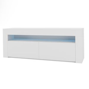 Mueble tv blanco mate - mdf 16 mm - 160 x 48 x 35 cm
