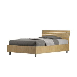 Cama 120x200 - cabecero inclinado - roble