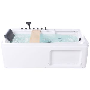 Bañera de hidromasaje esquinera camalu 180 x 86 cm blanco