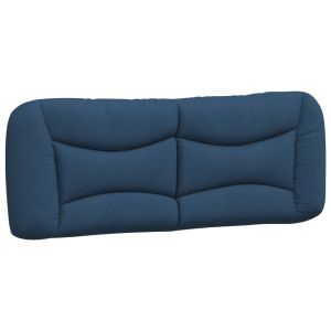 vidaXL cabecero de cama acolchado tela azul 140 cm