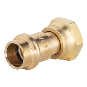 Conector de cobre prensado ø14 - hembra tuerca libre 1/2