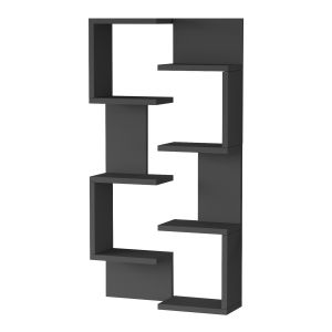 Juego de 2 estanterías de pared omn 8 estantes 93x24x15 cm antracita