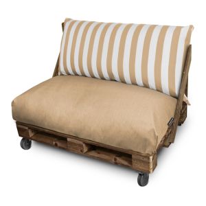 Cojín para palets toldotex beig asiento 120x80x20 (liso)