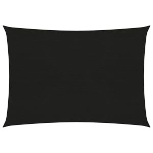 Vela de sombra 160 g/m² negra 4 x 5