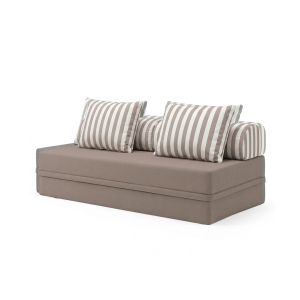 Sofá modular 3 lugares   impermeable  taupe  altura 68 cm  skoffa