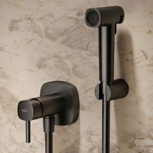 Imex - ducha bidet agua fría y caliente color negro monomando serie toscana