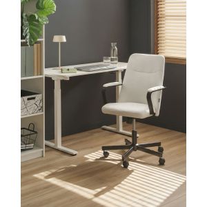 Silla de oficina caroga bouclé blanco