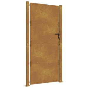 vidaXL puerta de jardín 100x175 cm de acero corten