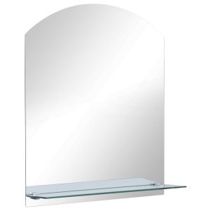 vidaXL espejo de pared con estante de vidrio templado 30x50 cm