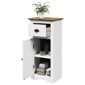 Mueble de baño bodo blanco y marrón 44x30x90 cm