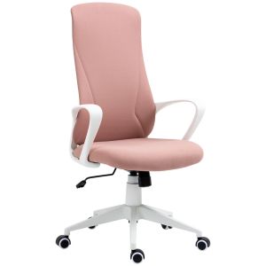 Silla de oficina poliéster, espuma, nylon, pu, acero color rosa