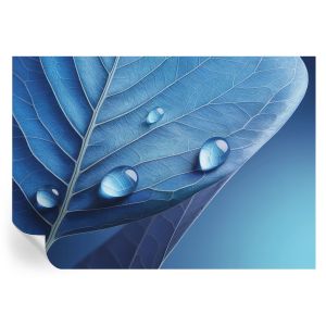 Papel pintado autoadhesivo hoja azul 208x146 tulup