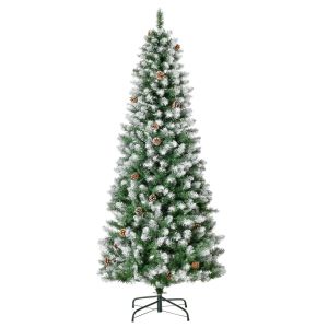 Árbol de navidad 75x75x180 cm PVC, acero color verde Homcom