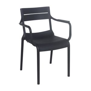 Oviala - sillón de jardín de plástico negro