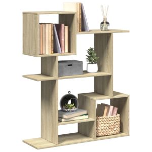 Librería divisor madera ingeniería roble sonoma 92x29x112 cm