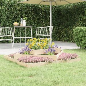 Jardinera de madera maciza de pino 112x112x27 cm