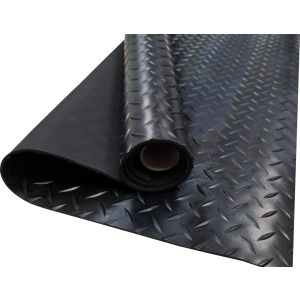 Suelo PVC| 100% caucho| estrias negro| 3mm| 140x600cm