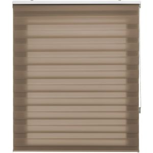 Blindecor lira | estor enrollable noche y día 120x180  marrón