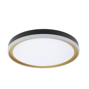 Plafón 60w 3000-4200-6500k negro oro 7,5x50x50cm 5400lm con remoto claribel