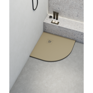 Plato de ducha poaLGi - 90x90 cm semicircular - albero - extraplano