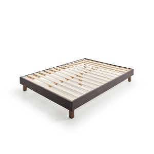 Base tapizada descansin 135x190 gris maxima comodidad y diseño