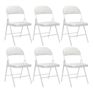 Pack 6 sillas plegables acolchadas blancas Thinia Home