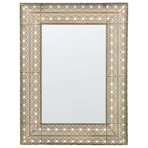Espejo de pared dehradun 69 cm 90 cm metal dorado