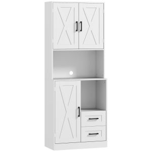 Alacena de cocina 70x40x180 cm color blanco Homcom, hogar - cocina