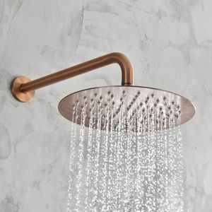 Imex - rociador ducha efecto lluvia 20cm oro rosa