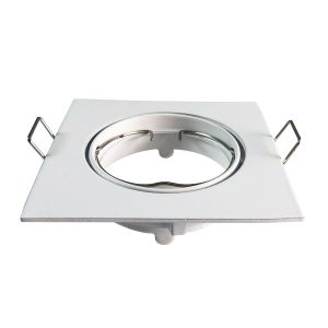 Soporte empotrable cuadrado regulable blanco