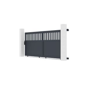 Pack portón eléctrico corredero 3,7m santis a.140cm + motor ranger c300