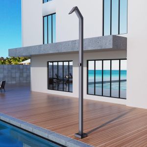 Imex - ducha piscina exterior acero s.316 gris serie niagara
