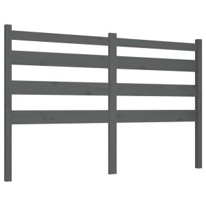 vidaXL cabecero de cama madera maciza de pino gris 206x4x100 cm