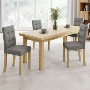 Sillas escandinavas acolchadas grises lote 4 40x50x92 cm