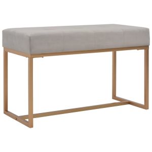 Banco/banco de terciopelo gris de 80 cm 02_0010752