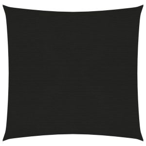 vidaXL toldo de vela negro hdpe 160 g/m² 7x7 m