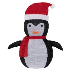 Papá noel de noche iluminado 30 LED plegable decoración de navidad