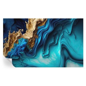 Murales autoadhesivos ondas de energía 416x254 tulup