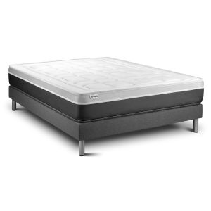 Conjunto vital soft 160 x 190 cm somier kit gris