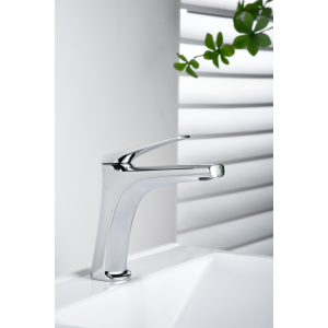 Imex - grifo monomando lavabo caño bajo cromado serie delos
