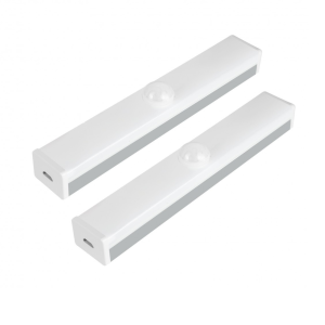 Pack x2 luz armario 30cm frío 6000k con sensor movimiento recargable usb