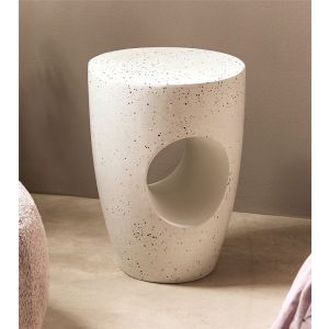Mesa auxiliar agujero imit. Terrazo 47 cms. 37dx47 cms
