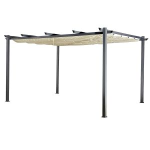 Pérgola autoportante beige 3 × 4m cassis estructura de aluminio