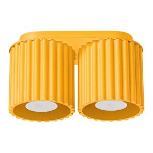 Plafones aura 2 amarillo aluminio 21x12x10cm
