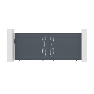 Pack puerta corredera life 4m h.160cm + 2 postes a. 190cm