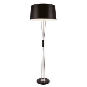 Lámpara de pie 1 x E27 ebony 3 negro + cromo