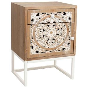 Mesita de madera blanca 45x35x60