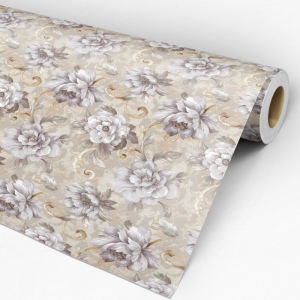 Papel pintado florales en colores opacos 60cm por 250cm