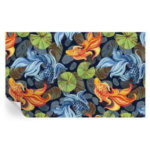 Papel pintado para paredes patrones de peces 416x254 tulup